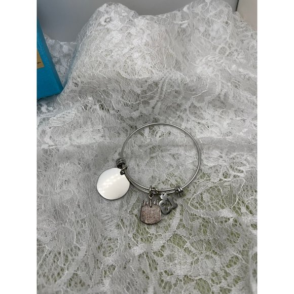 13th Happy Birthday "Your braver than you believe..." Charm Spring Bracelet - Picture 8 of 12